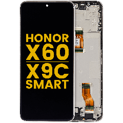 LCD Assembly With Frame For Honor X60 / X9c Smart (Refurbished) (Silver)