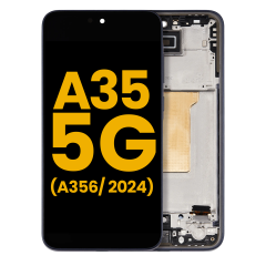 OLED Assembly With Frame For Samsung Galaxy A35 5G (A356 / 2024) (Refurbished) (Navy)