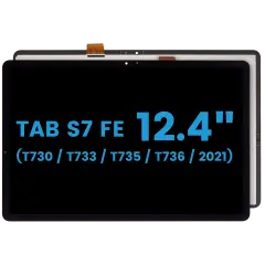 LCD Assembly Without Frame For Samsung Galaxy Tab S7 FE 12.4"(T730 / T733 / T735 / T736) (2021) (Aftermarket) (Black)