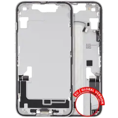 Mid-Frame Housing W/ Charging Port Flex & Small Parts For iPhone 16e (EU / Global Version) (Used OEM Pull: Grade A) (White)