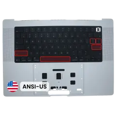 Top Case with Keyboard (ANSI US) For MacBook Pro 16" A3428 / A3429 (2026) (Genuine OEM) (Silver)