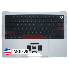 Top Case with Keyboard (ANSI US) For MacBook Pro 14" A3426 (2026) (Genuine OEM) (Silver)