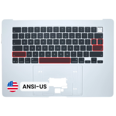 Top Case With Keyboard (ANSI US) For MacBook Air 15" A3448 (2026) (Genuine OEM) (Silver)