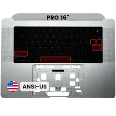 Top Case with Keyboard (ANSI US) For MacBook Pro 16" A2991 (2023) (Silver)