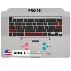 Top Case with Keyboard (ANSI US) For MacBook Pro 16" A2141 (2019) (Used OEM Pull: Grade A) (Space Gray)