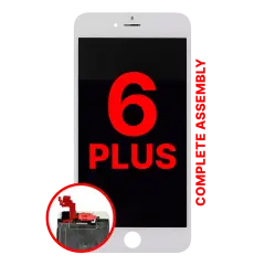 Complete LCD Assembly For iPhone 6 Plus (With Front Camera: Prox Sensor & Ear Speaker) (Aftermarket Pro: XO7) (White)