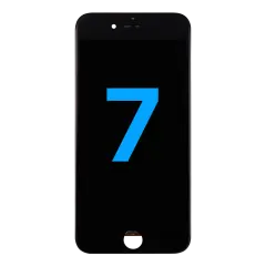 LCD Assembly With Steel Plate For iPhone 7 (Aftermarket: AQ7) (Black)