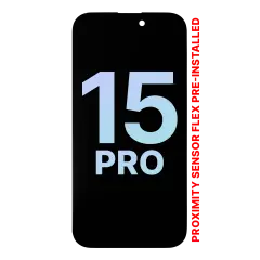 OLED Assembly With Proximity Sensor Flex Pre-Installed For iPhone 15 Pro (Service Pack)