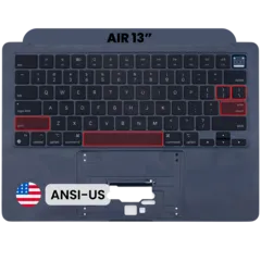 Top Case with Battery and Keyboard (ANSI US) For MacBook Air 13" A2681 (2022) (Used OEM Pull: Grade A) (Midnight)