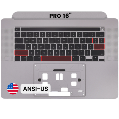Top Case with Keyboard (ANSI US) For MacBook Pro 16" A2141 (2019) (OEM New) (Space Gray)