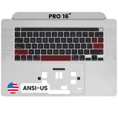 Top Case with Keyboard (ANSI US) For MacBook Pro 16" A2141 (2019) (OEM New) (Silver)
