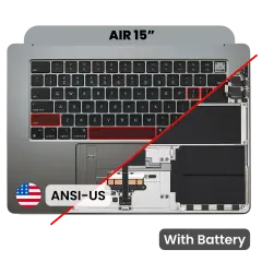 Top Case with Battery and Keyboard (ANSI US) For MacBook Air 15" A3114 (2024) (Space Gray)