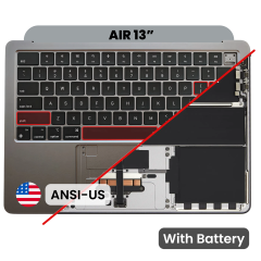 Top Case with Battery and Keyboard (ANSI US) For MacBook Air 13" A3113 (2024) (Space Gray)