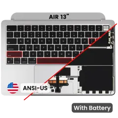 Top Case with Battery and Keyboard (ANSI US) For MacBook Air 13" A3113 (2024) (Silver)