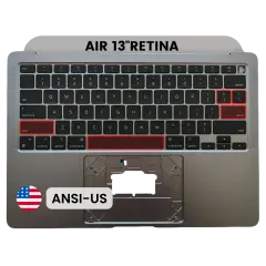 Top Case with Keyboard (ANSI US) For MacBook Air 13" A2337 (2020) (Genuine OEM) (Space Gray)