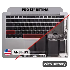 Top Case with Battery and Keyboard (ANSI US) For MacBook Pro 13" A1502 (2013-2014) (Used OEM Pull: Grade B/C)