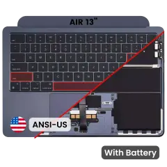 Top Case with Battery and Keyboard (ANSI US) For MacBook Air 13" A2681 (2022) (Midnight)