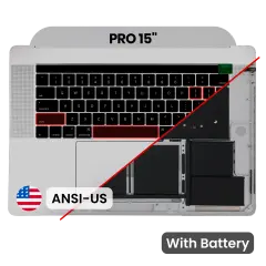 Top Case with Battery and Keyboard (ANSI US) For MacBook Pro 15" A1707 (2016-2017) (Used OEM Pull: Grade A) (Space Gray)