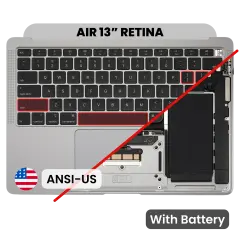 Top Case with Battery and Keyboard (ANSI US) For MacBook Air 13" A2179 (2020) (Used OEM Pull: Grade A) (Space Gray)