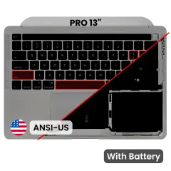 Top Case with Battery and Keyboard (ANSI US) For MacBook Pro 13" A2338 (2020) (Used OEM Pull: Grade A) (Space Gray)