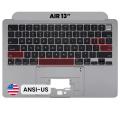 Top Case with Keyboard (ANSI US) For MacBook Air 13" A2681 (2022) (Used OEM Pull: Grade B) (Space Gray)
