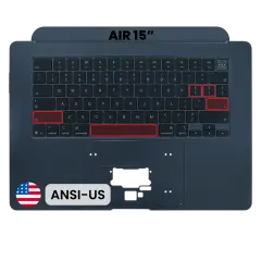 Top Case with Keyboard (ANSI US) For MacBook Air 15" A3448 (2026) (Genuine OEM) (Midnight)