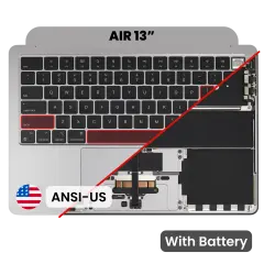 Top Case with Battery and Keyboard (ANSI US) For MacBook Air 13" A3113 (2024) (Genuine OEM) (Space Gray)