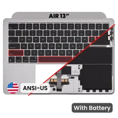 Top Case with Battery and Keyboard (ANSI US) For MacBook Air 13" A2681 (2022) (Genuine OEM) (Space Gray)