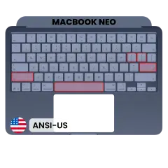 Top Case with Keyboard (ANSI US) For MacBook Neo (Genuine OEM) (Indigo)