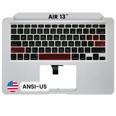 Top Case with Keyboard (ANSI US) For MacBook Air 13" A1369 (2011) (Used OEM Pull: Grade B/C)