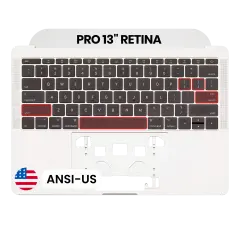 Top Case with Keyboard (ANSI US) For MacBook Pro 13" A1708 (2016-2017) (OEM New) (Silver)