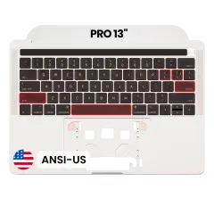 Top Case with Keyboard (ANSI US) For MacBook Pro 13" A1706 (2016-2017) (OEM New) (Silver)