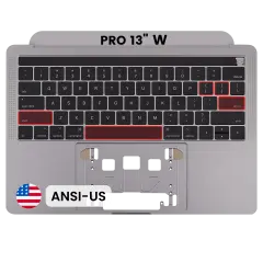 Top Case with Keyboard (ANSI US) For MacBook Pro 13" A1706 (2016-2017) (OEM New) (Space Gray)