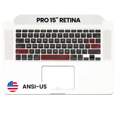 Top Case with Keyboard (ANSI US) and Microphone For MacBook Pro 15" A1398 (2013-2014) (OEM New)
