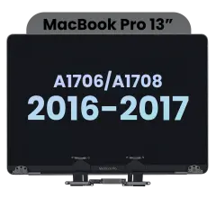 Complete LCD Display Assembly For MacBook Pro 13" A1706 / A1708 (2016-2017) (Genuine OEM) (Space Gray)