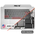 Top Case with Battery and Keyboard (ANSI US) For MacBook Pro 16" A2141 (2019) (OEM New) (Silver)