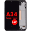 OLED Assembly With Frame For Samsung Galaxy A34 5G (A346 / 2023) (6.46") (Aftermarket Plus) (Graphite)