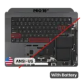 Top Case with Battery and Keyboard (ANSI US) For MacBook Pro 16" A2991 (2023) (Used OEM Pull: Grade A) (Space Black)