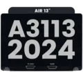 Complete LCD Display Assembly For MacBook Air 13" (A3113 / 2024) (Used OEM Pull: Grade B) (Space Black)