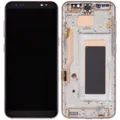 LCD Assembly With Frame (Without FingerPrint Sensor) For Samsung Galaxy S8 (Aftermarket: Incell) (Maple Gold)