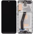LCD Assembly With Frame (Without FingerPrint Sensor) For Samsung Galaxy S20 (Non-Verizon 5G UW Frame) (Aftermarket: Incell) (Cloud White)