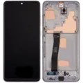 LCD Assembly With Frame (Without FingerPrint Sensor) For Samsung Galaxy S20 Ultra 5G (Aftermarket: Incell) (Cloud White)