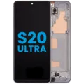 LCD Assembly With Frame (Without FingerPrint Sensor) For Samsung Galaxy S20 Ultra 5G (Aftermarket: Incell) (Cloud White)
