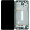 OLED Assembly With Frame For Samsung Galaxy A52s 5G (A528 / 2021) (Service Pack) (Awesome Mint)