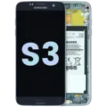 LCD Assembly With Frame For Samsung Galaxy S3 (Service Pack) (White)