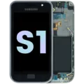 LCD Assembly With Frame For Samsung Galaxy S1 (Service Pack) (White)