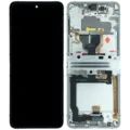 Inner OLED Assembly With Frame Compatible For Samsung Galaxy Z Flip 3 5G (F711) (Service Pack) (Silver) (Bespoke)