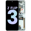 Inner OLED Assembly With Frame Compatible For Samsung Galaxy Z Flip 3 5G (F711) (Service Pack) (Silver) (Bespoke)