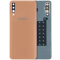 Back Cover with Camera Lens Compatible For Samsung Galaxy A70 (A705) (Service Pack) (Orange)