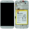 LCD Assembly With Frame For Huawei G8 RIO-L01 (Huawei Genuine) (White)